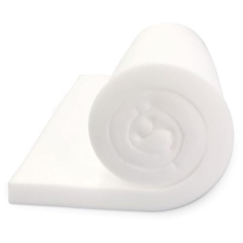 FOAMYFOAM High Density 1 inch Thick, 30 inch Wide, 72 inch Long Upholstery Foam, Cushion Replacement