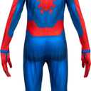 Marvel Spider-Man Official Youth Deluxe Zentai Costume - Deluxe Two-Way Stretch Spandex with Invisible Zippers and Wrist Openings for Added Convenience (XS) (Red, S)