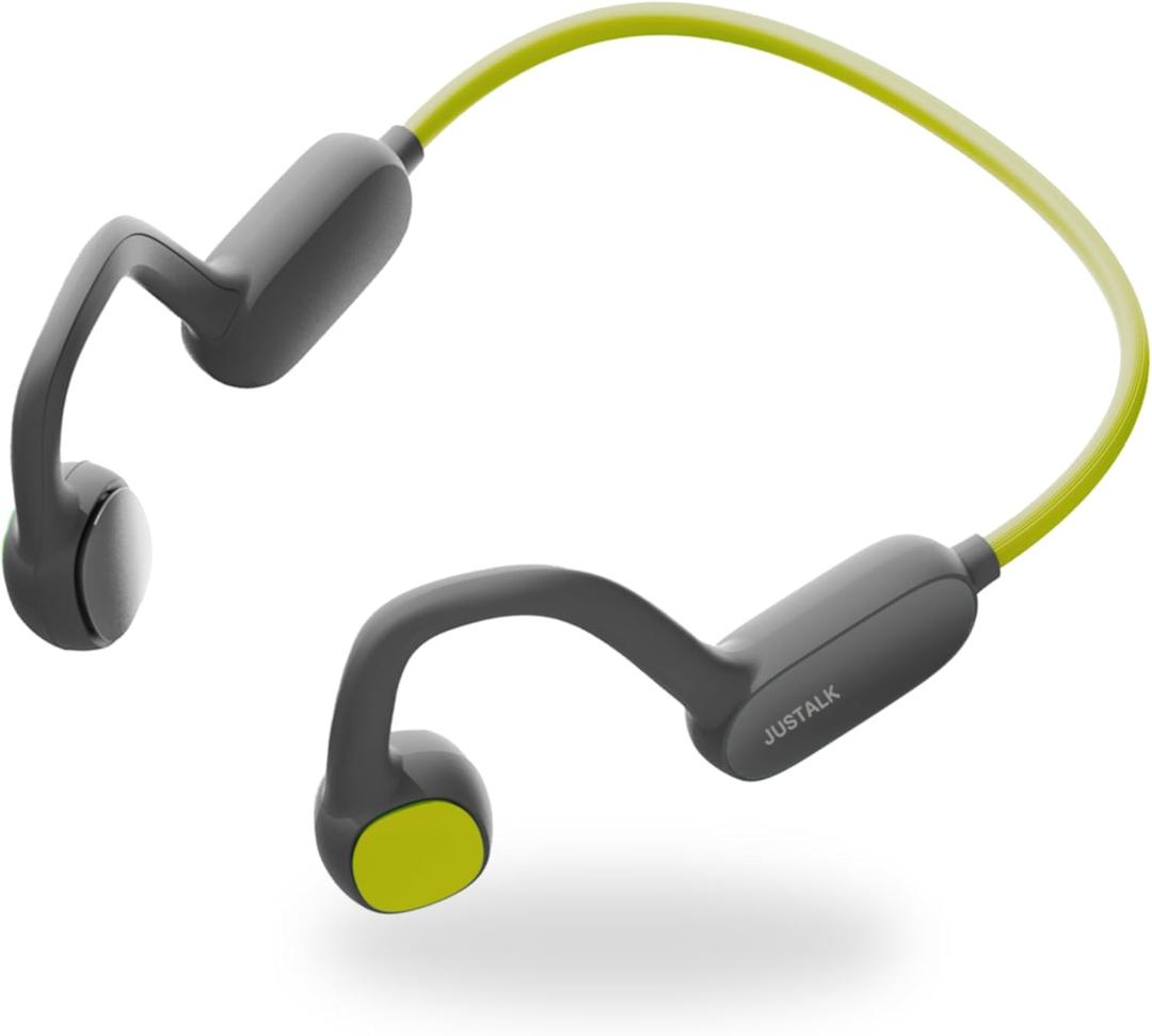 Kids Bluetooth Headphones Wireless Earbuds, Open Ear Headphones for Kids, Internal Mic, IPX5 Waterproof, 30g Lightweight & Robust, Air Conduction Non-in-Ear, 85dB Hearing Protection (Green)