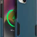 OtterBox iPhone 14 & iPhone 13 Commuter Series Case - Commuter Series Case -Thin, Dual-Layer, Pocket-Friendly, Port Cover - Blue/Black