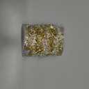 Jishi 16ft Christmas Garland Christmas Tree Gold Bead Decoration Clear Iridescent & Gold Bead Garland Twist Bead String for Christmas Tree Decorations, Rustic Crystal Garland Ornaments for Home Decor