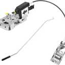 Front Left Driver Side Door Lock Latch Assembly Replacement for 1992 1993 1994 1995 1996 1997 Ford F150 F250 F350 Bronco Door Latch w/Cable Rod Kit Door Lock Actuator Motor Replace# F4TZ-15219A65-A