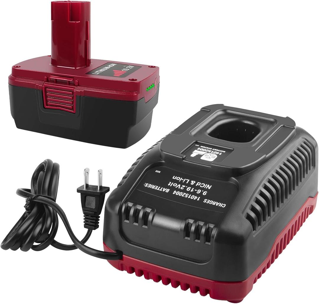 Labtec 1-Pack 6.0Ah 19.2V Lithium Battery 11098 and Battery Charger Kit Compatible with Craftsman