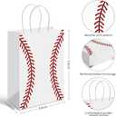 3 x Rarapop Baseball Party Favors Gift Bags with Handle, 12 PCS Paper Snack Treat Goodie Bag for Baseball Theme Games Day Sports Goody Bags Birthday Party Decorations Supplies, 1 count