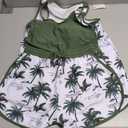 Summer Mae Blouson Tankini Swimsuits for Women 2026 Tummy Control Two Piece Bathing Suits with Sporty Pockets Swim Shorts Green Shadowa Size 10