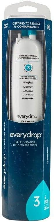 Everydrop By Whirlpool Ice And Water Refrigerator Filter 3, EDR3RXD1, Single-Pack
