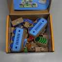 Coogam Fine Motor Building Robot Blocks for 3 4 5 Years Old Kids, Wooden Snap Together Builders, STEM Take Apart Robot Playset, Educational Learning Toy Gift for Boys Girls