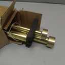 Double Curtain Rods with Aluminum End Cap and Full Surround Brackets,1"Front and 5/8" Back Rod,Adjustable between 72 to 144 Inches (6-12 Feet), Brass Double Window Drapery Rod