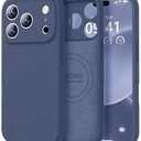 Vooii Magnetic for iPhone 17 Pro Case, Compatible with Magsafe (Premium Liquid Silicone) (Integrated Camera Control Button) Full Body Protective Anti-Scratch Microfiber Lining 6.3", Navy Blue