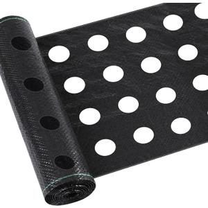 3 ft x 150 ft Weed Barrier Landscape Fabric with Planting Holes, Heavy Duty Durable Garden Weed Mat for Outdoor Gardening, Greenhouse, Orchard, Farm