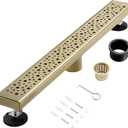 Linear Shower Drain, 48 inch Brushed Gold