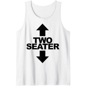 Two Seater Funny Adult Humor Two Seater Tank Top (X-Large)