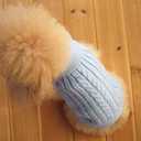 FAMI Dog Clothes Dogs Sweater Soft Puppies Clothing Winter Puppy Sweaters Warm Outfit for Dogs Small XS S Cat Apparel (SkyBlue,X-Small)