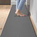 DEXI Kitchen Mat Cushioned Anti Fatigue, Non Slip Waterproof Comfort Standing Floor Rug for Kitchen, Office, Sink, Laundry, 70x20, Grey