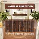 Avana Rustic Fireplace Mantle Shelf 60 Inches for Home Decor/Wall Decor - Handcrafted Wood Shelf for Wall - Decorative Fireplace Mantel Shelf - Farmhouse Mantle Decor 60 X 8 X 5 - Rustic Brown