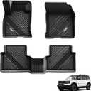 3W Floor Mats Fit for Ford Bronco Sport 2021 2022 2023 2024 2025 All Weather TPE Car Accessories Custom Fit Full Set Ford Bronco Sport Car Mats (Rubberized Floor & Outer Banks)