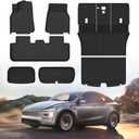 Floor Mat for 2025-2026 New Model Y Juniper 7PCS Full Set Floor Mats with Front Rear Cargo Liner & Second Row Seat Back Mats & Anti-Scratch Rear Bumper Guard Mats Interior Accessories