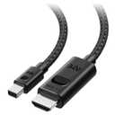 Cable Matters 8K Mini DisplayPort 1.4 to HDMI 2.1 Cable - 6ft / 1.8m, with 4K 240Hz / 8K 60Hz, Unidirectional Mini Display Port to HDMI 2.1 Cable, Black