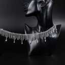 Silver Rhinestones Trim Chain 1 Yard - Tassel Chain Applique Sewing on Rhinestone for Wedding Bridal Dress, DIY Jewelry Making, Crafts, Clothing, Cake Decoration, Shoes, Bags EmbellishmentT164,1Y