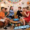 Word Game Family Board Games for Kids & Adults with 2 Modes,220 Topic Categories 24 Letters Pressing Games,Fun Fast-Paced Learning Game with English Pronunciation for Boys Girls Age 3+,35 Cards,Blue