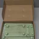 Maitys 3 Pcs Wooden Risers for Display Pedestal Stand Wooden for Decor Farmhouse Vintage Rustic Stackable Kitchen Stand Tray Riser, Spring Home Refresh, 3 Sizes(12 x 6.7, 8 x 4.7, 4 x 2.8 in,Green)