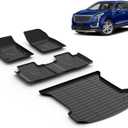 All Weather Car Floor Mats & Cargo Liner Set Fit for Cadillac XT5 2017 2018 2019 2020 2021 2022 2023 2024 2025 Floor Liners Trunk Liner XT5 Cargo Mat Accessories Black