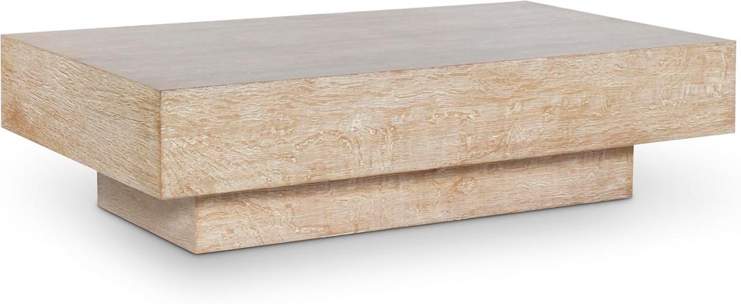 Meridian Furniture 99015Oak-CT Otto Collection Mid-Century Modern Coffee Table with Oak Veneer, Natural Finish, 52" W x 29" D x 14" H, Natural