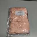 FHQHTH Faux Fox Fur Purse Fuzzy Handbags for Women Evening Handbags Al alloy Shoulder Strap (Pink With Brown Tips)