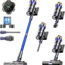 Cordless Vacuum Cleaner, Upgraded 650W 55KPA 70Mins Cordless Stick Vacuum Cleaner with Self-Standing and Touch Screen, Anti-tangle Wireless Vacumm, Vacuum Cleaners for Home/Pet Hair/Carpets/Floors