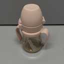 GROSMIMI Flip Top Spill Proof Sippy Cup, PPSU, BPA Free, 6 oz, Stage 2 Straw for Toddlers (Cherry)