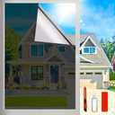 Window Privacy Film, Sun Protection One Way Window Film. (17.5 Inch x 78.74 Inch 1, Black-silver)