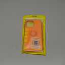 MOCCA Compatible with iPhone 13 Pro Max Case 6.7inch with Ring Kickstand | Liquid Silicone|Microfiber Linner|Anti-Scratch Full-Body Shockproof Protective Case for iPhone 13 Pro Max Women-Bright Orange