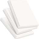 RETTACY Bullet Dotted Journal Notebook, 3-Pack, 160 Pages per Pack, A5 Medium Size (5.7''  8.3''), 100 GSM Thick Paper, Spiral-bound, Flexible Plastic Cover, for Bullet Journaling, Planning (Transparent)