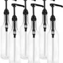 6 Pcs 25 oz Syrup Bottles with Pump Long Neck Bottles Plastic Syrup Pump Dispenser for Coffee Bar Accessories Home Party