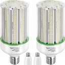 120W LED Corn Light Bulb 2pack,Replacement Metal Halide HPS CFL 500 Watt HID lamp,5000K E39 Mogul Base LED Corn lamp,for Area Lighting Wearehouse Factory Parking lot shoebox Bay Light