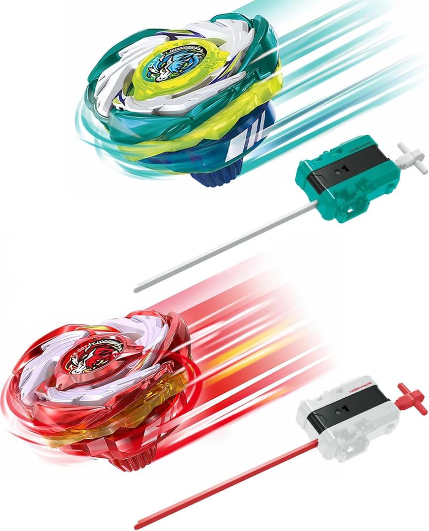 Bey X CX-07 Starter Pegasus Blast ATR and CX-00 Metal Coat Red with 2 Winder Launchers Combat Battling Game Set, Kids Toys Birthday Gift Ideal for 6+ Years Old Boys