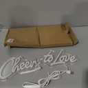 SYLHOME Cheers To Love Led Neon Light Sign Wedding Bridal Shower Wall Sign Decor Bedroom Valentine Day Birthday Party Banner USB 15.75" X 5.19"