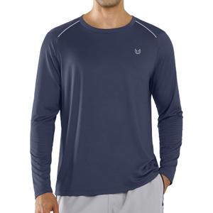 NORTHYARD Men's Long Sleeve Running Shirts Quick Dry Athletic Workout Gym Sun Protection UPF 50+ Shirt Hiking Swim Rash Guard S Coolgrey