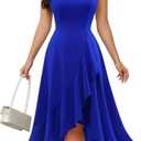 DRESSTELLS Women's Cocktail Party Formal Wedding Guest Church Dresses, Modest Homecoming Prom Evening Dress S