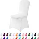 Spandex Chair Cover, 1 Piece ,Chair Covers,Living Room Chair Covers,Removable Chair Cover Washable Protector Stretch Chair Cover for Party, Banquet,Wedding Event,Hotel (White)