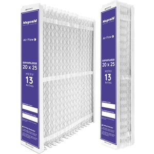 Compatible for Carrier & Bryant EXPXXFIL0320 Air Filter Replacement EXPXXFIL0020 20x25x5 (2-Pack), MERV 13, Foldable Media