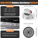 Upgraded 5pcs DG64-00473A Top Burner Control Dial Knob Replaces Samsung Oven Gas Stove Knob Black Stainless Steel NX58H5600SS NX58H5650WS NX58J7750SS NX58M6850SS NX58K7850SS