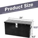 24 Inch Aluminum Tool Box 5 Bar Tread ToolBox for Truck Bed Car Outdoor