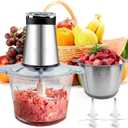BUMET 2X12-Cup Bowls 800W Electric Food Processor
