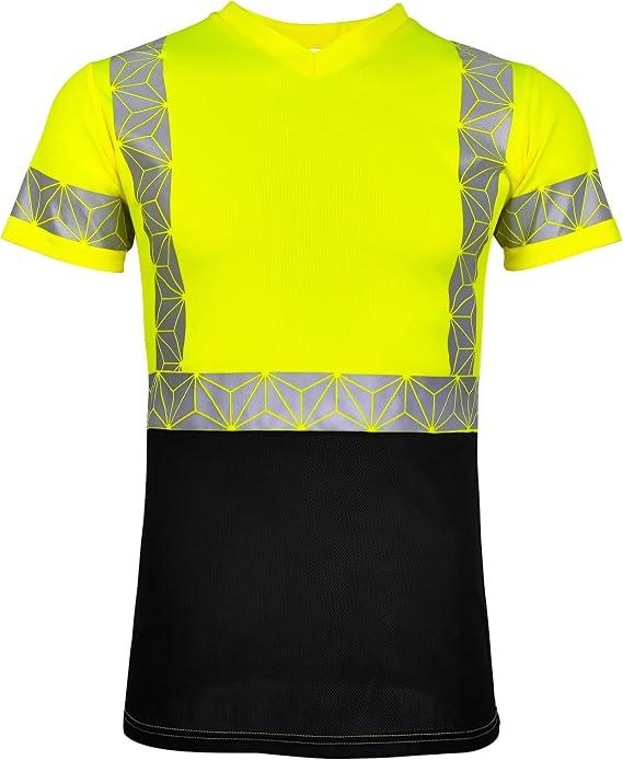 SMASYS Work Safety T Shirts, High Visibility Reflective T-Shirt, Hi-Vis Construction Workwear for Women(Short Sleeves Yellow,3XL)