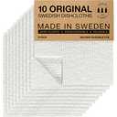 SUPERSCANDI 9 Pack Swedish Dishcloths for Kitchen - 100% Biodegradable & Compostable Reusable Paper Towels Washable, Food-Safe & Without Plastic - Dish Rags Suitable for Any Surface, grey