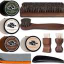 12Pcs Polish Kit for Men & Women - 4 Various Brushes, Black Brown Neutral Mink Oil with Luxurious Box for Shoes, Boots Shine Care Kit,Christmas Gifts for Dad Mom Boyfriend Husband Brother Grandpa