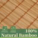 AGESISI Bamboo Roman Shades with Valance Cover, Cordless Blinds for Indoor Windows, Light Filtering Woven Wood Shades for Home & Patio, Privacy Protection, 32" W x 64" H, Carbonized