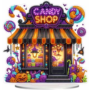 WEUOPG DIY Tabletop Diamond Art Painting Kit for Adults, Acrylic Diamond Painting Desktop, Diamond Ornament for Beginner Home Office Decor Crafts Gift