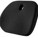 Road Comforts Premium Memory Foam Seat Cushion – Office Chair Cushion, Car Seat Cushion – Chair Cushions for Back & Sciatica Pain Relief – Seat Cushions for Office & Desk (Black)